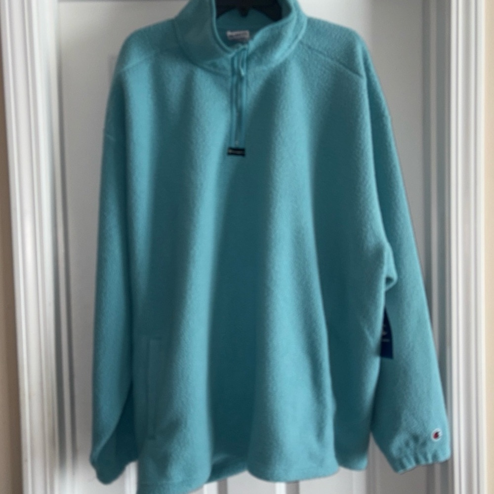 Champion Men's Micro Fleece 1/4 Zip Pullover Milky Way Blue NWT - Picture 13 of 15